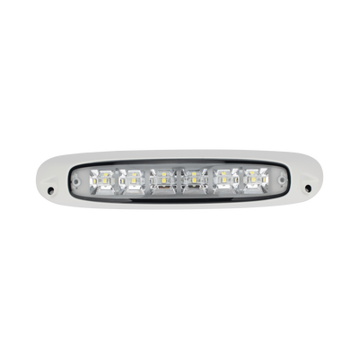 [SPW13-W] Luz Auxiliar de Escena de 6 LED, Blanco, Lente Transparente, Bisel Blanco