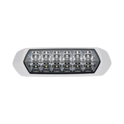 [SP80RW-W] Luz de Advertencia de 12 LED, Top Rojo 6 LED , Bottom Blanco 6 LED, Lente Transparente, SAE