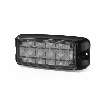 [CD4081RB] Luz de Advertencia de 5X2 10 LED, Rojo/Azul, Bisel Negro, Lente Transparente