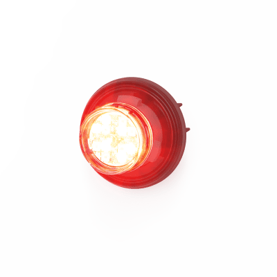 [CD9012RB] Estrobo Oculto de 12 LED, Rojo/Azul, Bisel Negro, Lente Transparente