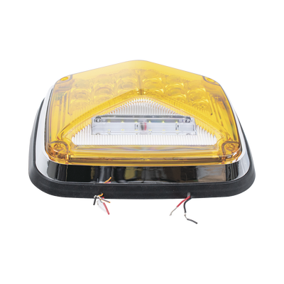 Luz de Advertencia de 8 X 6, Color Ámbar, Con Luz de Trabajo clara, Ideal para Ambulancias