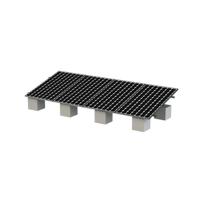 [VEKTOR8R] Kit Montaje para 4 Módulos de 30-35 mm espesor / Riel No.8 / Vel. de Viento Máx. 136km/h / Ajustable 20° a 45° / 5400mm Longitud