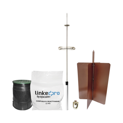 [KLP-DIPOLO-BASIC] Kit pararrayo LinkedPro básico. Ideal para la protección de mástiles y postes.