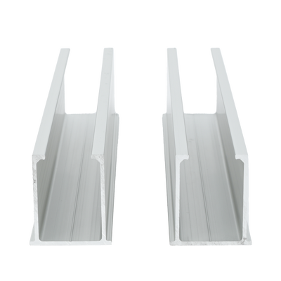 [VEKTORMINI] Juego de 2 Mini Rieles De Aluminio para Montaje de Módulos Solares en Techo (Instalación plana 0°). Incluye 4 Tornillos Perforantes.