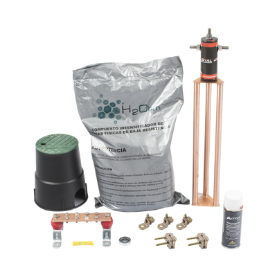 [KIT-MASTER-45AB-V2] Kit de tierra física modelo TG45AB con Electrodo Magnetoactivo, capacidad: 45 AMP