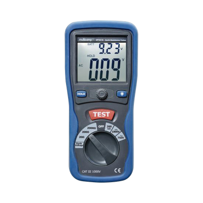 [KRT-01-3PN] KIT de Medidor de Resistencia a Tierra Digital ( Terrómetro ), a 3 hilos CAT III / 1000 V.