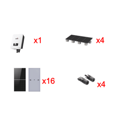 [HNS10000TLKIT1] Kit Solar Interconexion / 10kW 220Vca / Inversor AFORE / Montaje Incluido