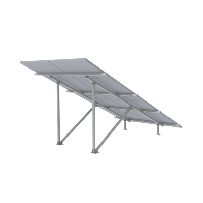 [VEKTOR5R2X2] Montaje para Panel Solar 2X2, Riel 5 de 2700mm para Módulos con Espesor de 30-35mm, Vel. de Viento Máx. 136km/h