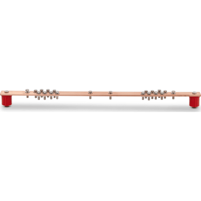 [LP-BUS-RACK] Barra Distribución Tierra Rack 19 in / Cobre 100% / 550A / Aisladores Rojos / 0.64 cm (0.25 in) / J-STD-607-A