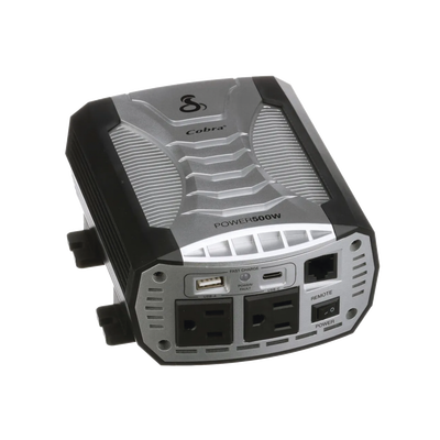 [CPI500W] Inversor de Potencia / 500W Continuos / 1000W Pico / 2 Salidas AC GFCI / USB-A y USB-C Carga Rápida / Protección Pentagon / 12V DC a 115V AC