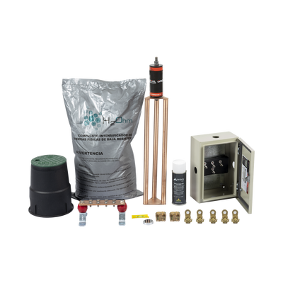 [KIT-MASTER-45K-V2] Kit de tierra Física Modelo TG45K con Electrodo Magnetoactivo 50 x 11.5 cm, Capacidad Max: 45 AMP