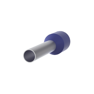 Ferrule Aislado PAN-TERM para Cable 14 AWG, Largo 12mm, DIN Color Azul. Paquete 500 Piezas