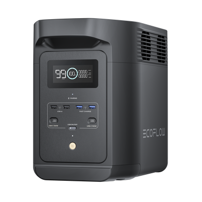 [E980] Estación de Energía Portátil de 980Wh Litio LFP / 10 Puertos AC 500 W (Max. 1000W) / 2 USB-C 100W / Cargador de Coche 10A a 12.6V / Conectividad WiFi y Bluetooth (App) / Carga Solar 500W Max.