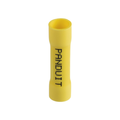 [ESV10BX-Q] Conector de Empalme a Tope, Para Cables de 12 a 10 AWG, De Vinilo Aislado, Color Amarillo, Paquete de 25 Piezas