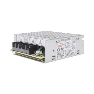 [RS-50-12] Fuente de poder industrial conmutada / 50W / 12Vcc / 4.2A / Entrada: 100-240Vca / Montaje en chasis