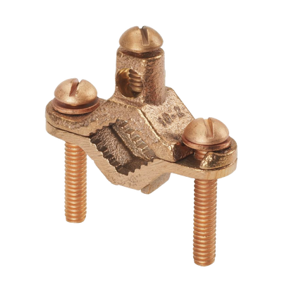 [GPC2-1D-C] Abrazadera de Bronce para Tierra Física para Conductor 2 AWG, 1 Pieza