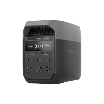 [EFD3] Estación de Energía Portátil Delta 3 1024Wh Litio LFP / 6 AC 1800 W (Max. 2600W con X-Boost) / 4 USB-C 100W / Capacidad para Aumentar Respaldo / Cargador de Coche 10A a 12.6V / Conectividad WiFi y Bluetooth (App) / Carga Solar 500W Max.