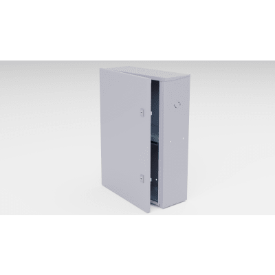[GBP02] Gabinete para instalación de 2 Baterías , Fabricado en Lámina Galvanizada, Accesorios para poste (No incluidos)