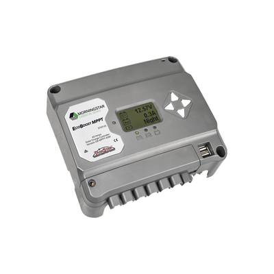 [EBMPPT40M] Controlador de Carga Solar MPPT EcoBoost 40 A / Pantalla LCD / 12V y 24V / 2 Puertos USB 3A / Control de Iluminación