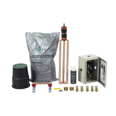 [KIT-MASTER-400K-V2] Kit de Tierra Física Con Electrodo Magnetoactivo Capacidad Max: 400 AMP