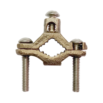 [LP-CTZ-114] Conector Tubo a Cable / Bronce 100% / Tubo hasta 1 1/4 in / Cable 4 AWG / Aterrizaje Torres TZ / Sin Soldadura