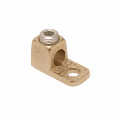 [HUB-KA4C] Conector de Cobre con tornillo de fijación para cable calibre 14 - 4 AWG y Tornillo de 1/4.