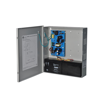 Fuente de poder de 12/24 Vcc, 4 A. Ideal para aplicaciones de intrusión / Acceso / Video Vigilancia / Fuente Supervisada / Con capacidad de baterías de respaldo / Requieren baterías