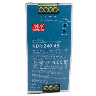 [303703681] Fuente de Poder Industrial / 240 Watts / Salida 48 VCD / 5 Amp / Montaje Riel Din