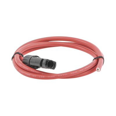 [CBLMC41MRED] Cable Fotovoltaico, 1 m, Rojo, Calibre 10 AWG con Terminal MC4-M en un extremo