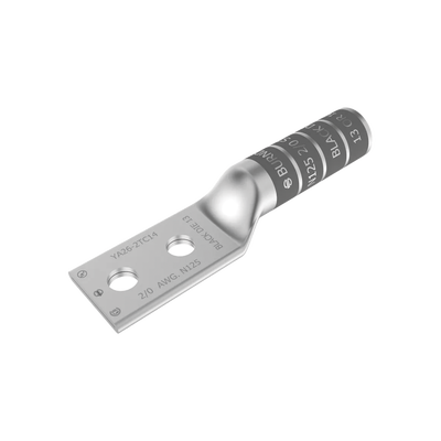 [HUB-YA262N] Zapata Terminal de Cobre Electrolítico/ Cañon Largo con 2 Perforaciones para Tornillos de 1/2 / Cable Calibre 2/0 / Espaciamiento entre orificios de 1 3/4.
