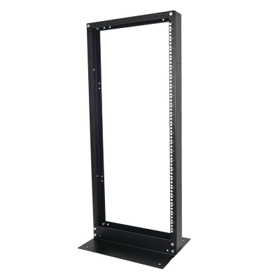 [EIRL-5524] Rack de 2 Postes, Estándar 19, 24 Unidades, Fabricado en Acero, Base L para Anclar a Piso.