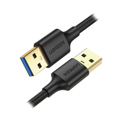 [10371] Cable USB-A 3.0 a USB-A 3.0 / 2 Metros / Macho a Macho / Conector Niquelado / Núcleo de Cobre Estañado / Blindaje Múltiple / Velocidad 5Gbps / No Requiere Controlador / Compatible con USB2.0 Y USB 1.1