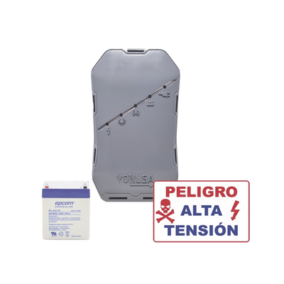 [SYSNGHS-KIT] KIT deEnergizador 12,000Volts - .5 Joules / 500 Mts Lineales de Protección / Cercas Electrificadas / Llavero Incluido