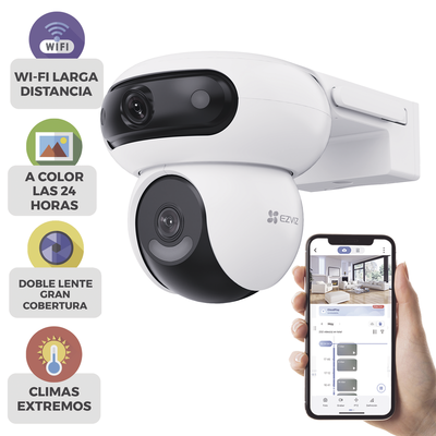 [CS-H90] Cámara Doble Lente PT / Rotación en Ambos Lentes / Wi-Fi / 4MP+ y 4MP (Resolución 8 Megapixel ) / Auto Seguimiento Inteligente / Visión Color Nocturna