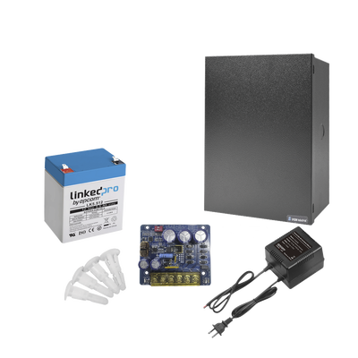 [KIT16B3LK5] Kit con fuente PLB3 con salida de 12 Vcc a 4 Amper, incluye transformador y batería de 12 V a 5.5 Amper