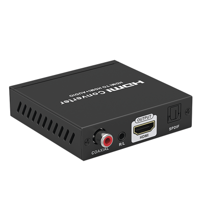 [TT3061] Extractor de Audio de HDMI a HDMI + Audio / Salida de Audio Digital o Análoga / SPDIF / Toslink / Auxiliar 3.5mm (Estéreo) / Salida HDMI solo video / Soporta ARC / HDR / HDCP / Separa el Audio del Contenido HDMI .