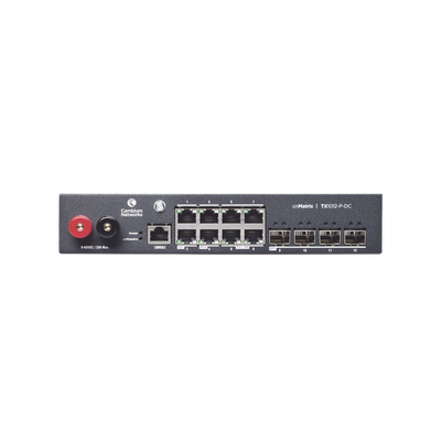 [MX-TX1012GXPA-20] Switch cnMatrix WISP TX1012-DC-P de 8 puertos PoE y 4 SFP+, 170 W PoE Budget, Capa 2, gestión gratuita desde la nube, para corriente directa