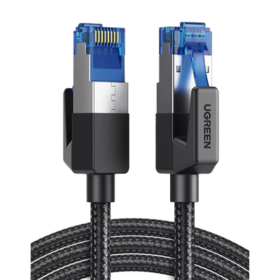 [80429] Cable Ethernet Cat8 CLASS F/FTP Redondo con Malla de Nylon 1 Metro (3.28 Pies)