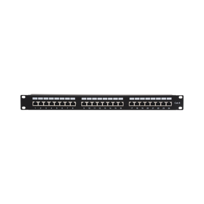 [LP-PP-630] Panel de Parcheo de Impacto (110) Blindado (STP) de 24 Puertos Cat6, 19 Pulgadas