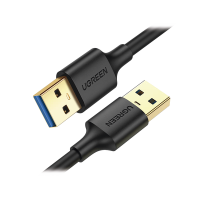 [10370] Cable USB-A 3.0 a USB-A 3.0 / 1 Metro / Macho a Macho / Conector Niquelado / Núcleo de Cobre Estañado / Blindaje Múltiple / Velocidad 5Gbps / No Requiere Controlador / Compatible con USB2.0 Y USB 1.1