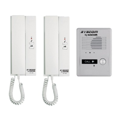 [KDP-602-A/D] Kit de Audio Portero con 2 Auriculares y Frente de Calle