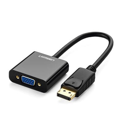 [20415] Convertidor DP Macho a VGA Hembra (Negro).