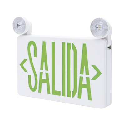 [SFKDC860] Letrero de Emergencia LED DUAL de SALIDA con Luz de Emergencia/Montaje Universal (pared, lateral o Techo)/Batería de Respaldo Incluida