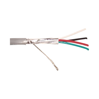 Cable 4 x 18 AWG / Blindado / 305 Metros (1000 Pies) / Riser / UL / Color Gris / Hecho en México
