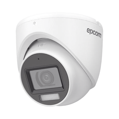 [Dual Light + ColorVu] Turret TURBOHD 2 Megapixel (1080p) / Lente 2.8 mm / 30 mts IR + 20 mts Luz Blanca / Gran Angular 101° / Exterior IP67 / Micrófono Integrado / 4 Tecnologías / Metal