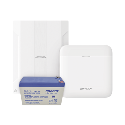 [DS-PWA48K/EXP] (AXPRO) KIT de alarma AX PRO conversión de zonas cableadas a inalámbricas / Incluye: 1 Hub con Batería de respaldo/ 1 Expansor de 16 zonas cableadas / 1 Batería de respaldo 12Vcc a 7 Amp/ Compatible con Hik-Connect P2P
