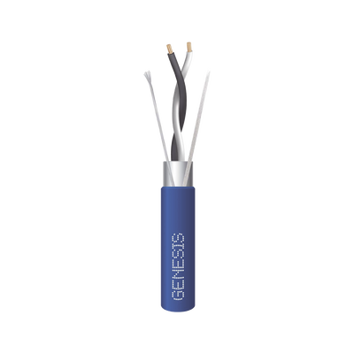 [3320-2106] Bobina de 305 Metros (1000 Pies) / Cable 2 x 22 AWG / Color Azul / Blindado / Plenum / Trenzado para Aplicaciones de Transmisión de Datos a Alta Velocidad para Automatización, EIA-485, BACnet y Otros Sistemas de Comunicación