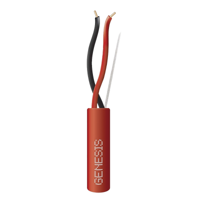 [4311-1104/1000] Bobina de 305 Metros (1000 Pies) / Alambre de Cobre / 2 x 16 AWG / Riser / Tipo FPLR, CL3R, C (UL) FT4 / Color Rojo / Para Aplicaciones en Sistemas de Detección de Incendio y Sistemas de Evacuación