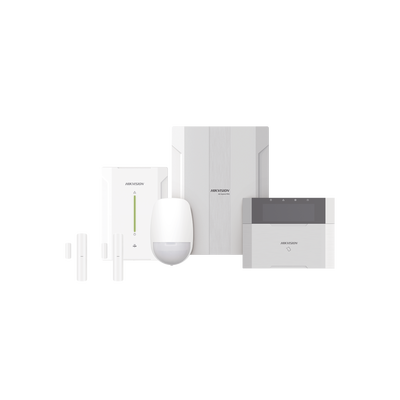 [DS-PHA64-LP/RF] KIT Panel de Alarma HYBRID PRO / 1 Panel Híbrido / 1 Teclado LCD / 2 Contactos Magnéticos Inalámbricos / 1 PIR Inalámbrico