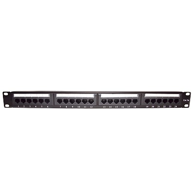 [LP-PP-507] Panel de Parcheo de Impacto (110) UTP de 24 Puertos Cat5e, 19 Pulgadas con Barra para Organizar Cable
